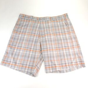 OP Ocean‎ Pacific Boardshorts Men's 40 Gray Checked 4 Way Stretch Swim Trunks